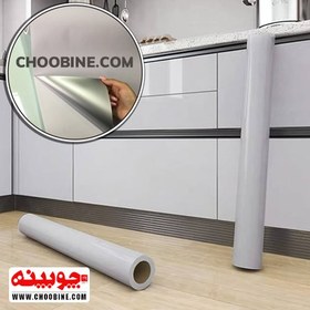 تصویر برچسب کابینت سفید هایگلاس ضخیم نیمه براق 