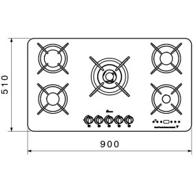 تصویر اجاق گاز صفحه ای بیمکث مدل 0048RF bimax gas plate model 0048RF