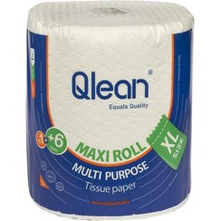 تصویر دستمال کاغذی ماکسی رول کیولین - Qlean سایز XL اقتصادی و چندمنظوره