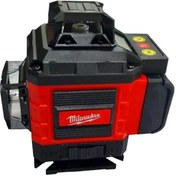 تصویر تراز لیزری میلواکی / نور سبز / 360 درجه / 16 لاین / 4 بعدی / مدل M16x laser level  Milwaukee green light and 360 degree MODEL:  M16x