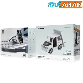تصویر شارژر وایرلس 6 کاره طرح جی واگن گرین لاین G-WAG 6IN1 توان 15 وات Green Lion G-WAG 6IN1 Wireless Charger 15 w