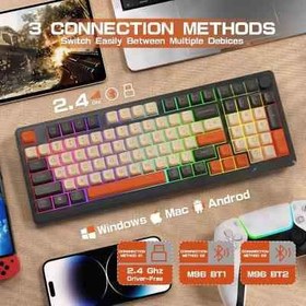 تصویر کیبورد گیمینگ مکانیکال SKYLION مدل K98 