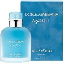 تصویر ادو پرفیوم مردانه دولچه اند گابانا مدل Dolce And Gabbana Light Blue Eau Intense حجم 100 میلی لیتر Dolce And Gabbana Light Blue Eau Intense, Eau De Parfum For Men 100ml