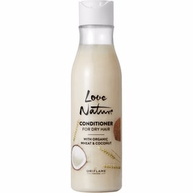 تصویر نرم کننده نارگیل و جو لاونیچر مخصوص موهای خشک اوریفلیم LOVE NATURE Conditioner For Dry Hair with Organic Wheat & Coconut