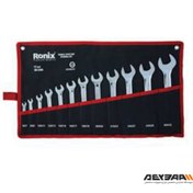 تصویر آچار سری 12 عددی دو سر تخت رونیکس مدل RH-2205 Wrench series of 12 pieces, two flat heads, ronix brand, model RH-2205