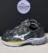 تصویر کفش کتانی مردانه مدل میزانو مشکی زرد Mizuno 