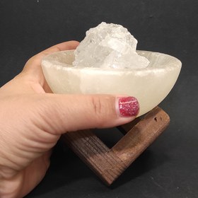 تصویر آباژور کاسه ای سنگ نمک salt bowl light