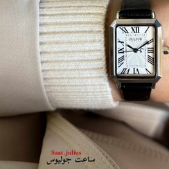 تصویر ساعت جولیوس زنانه بند چرم مدل JA-1286 - استیل بند مشکی JULIUS