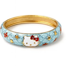 تصویر بنگل دخترونه - طرح Hello Kitty (آبی) 