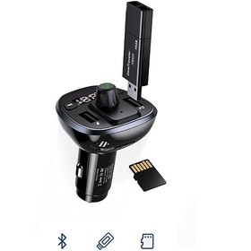 تصویر شارژر فندکی و اف ام پلیر خودرو یوسمز CC115 C21 USAMS US-CC115 C21 Dual USB 3.4A Wireless FM Transmitter Car Charger