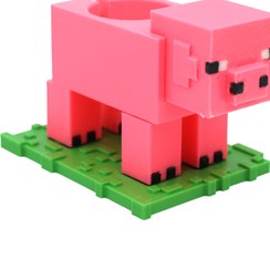 تصویر پایه شارژ Toylab مدل Minecraft Pig مناسب برای همه سری های اپل واچ 