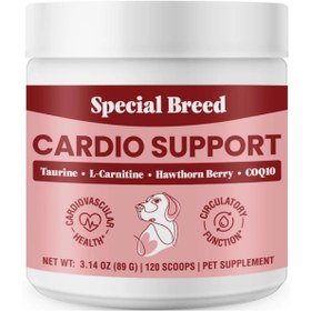 تصویر مکمل آمریکایی درمانی و تقویت قلب گربه و سگ Special Breed Cardio Support Cats & Dogs