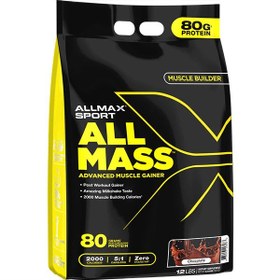 تصویر مکمل آل مس آل مکس طعم وانیل 5.443 کیلوگرم ALLMASS ADVANCED MUSCLE GAINER 