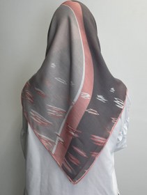 تصویر روسری طوسی صورتی 