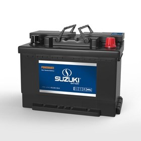 تصویر باتری 72 آمپر سوزوکی پایه کوتاه suzuki 72ah sepahan car battery