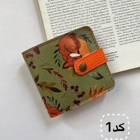 تصویر کیف پول جیبی دخترانه (کارت و اسکناس) | چرم مصنوعی فانتزی | ۴ جای کارت | ابعاد ۱۰×۱۰ - کد۴ 