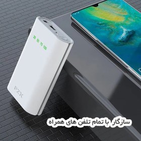 تصویر پاوربانک پی زد ایکس مدل C146 ظرفیت 10400 میلی آمپر ساعت سفید پاوربانک پی زد ایکس مدل C146 سفید