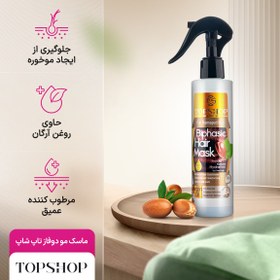 تصویر ماسک موی دوفاز حاوی روغن آرگان حجم 200 میل تاپ شاپ Top Shop Argan Oil Hydrolyzed Keratin Biphasic Hair Mask 200ml