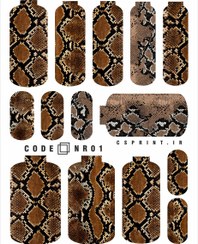 تصویر استیکر چسبی ناخن مدل پوست مار کد nr1 