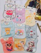 تصویر پیشبند پشت مشمایی رویه مخمل طرح دار سابلیمیشن نوزادی و کودک کد 49001 