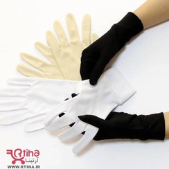 تصویر دستکش نخی مشکی Black Cotton Gloves 1 Pair