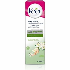 تصویر کرم موبر Veet مدل Silky Fresh مناسب پوست های خشک وزن 100 گرم 