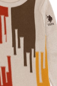 تصویر پلیور پسرانه طوسی یو اس پولو 