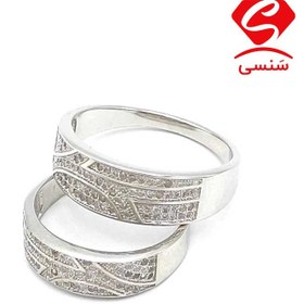 تصویر انگشتر ست نقره کد12 