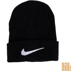 تصویر کلاه تک بافت اسپرت گلدوزی شده نایک - مشکی Nike embroidered sports hat black