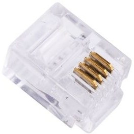 تصویر سوکت تلفن مدل TTS-RJ12-6P4C بسته 20 عددی 