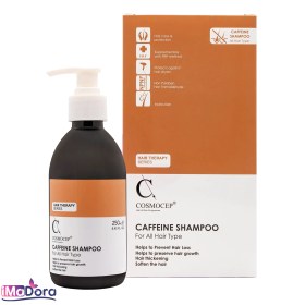 تصویر شامپو ضد ریزش مو کافئین کازموسپ 250 میلی لیتر Caffeine Anti Hair Loss Shampoo for all Hair Type 250 ml