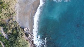 تصویر دانلود فوتیج نمای سواحل ترکیه از بالا به پایین Turkish Coast Top-Down View 