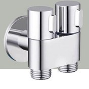 تصویر شیر پیسوار توالت فرنگی برنجی ضد زنگ با کیفیت برند سیتی مارکت - استیل Stainless brass toilet urinal with City Market brand quality