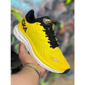 تصویر کتانی هوکا مدل Clifton 8 سایز ۴۰ تا ۴۵ رنگ زرد 