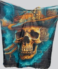 تصویر پیشبند ارایشگری تمام چاپ دومتری طرح اسکلت 