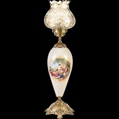 تصویر چراغ لاله درباری رایکا آنتیک سفید 