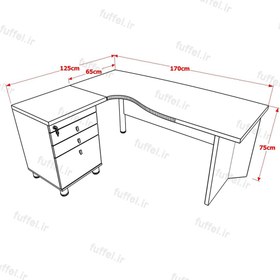 تصویر میز مدیریتی فوفل مدل MA102 