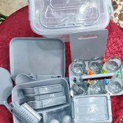 تصویر ست چایخوری و غذاخوری 6 نفره شرکت کامل پلاستیک - کرپ 