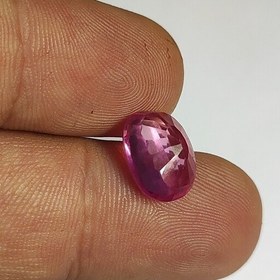 تصویر توپاز صورتی 7.25 pink topaz تراش جواهری سختی بالا کدt11 