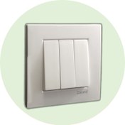 تصویر کلید سه پل توکار | مدل آسا دلند 3 Circuit Switch