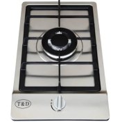 تصویر اجاق گاز استیل ۱ شعله تی اندی مدل TD 128E T&D Steel Hob Model TD 128E