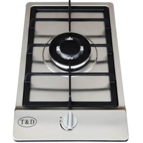 تصویر اجاق گاز استیل ۱ شعله تی اندی مدل TD 128E T&D Steel Hob Model TD 128E