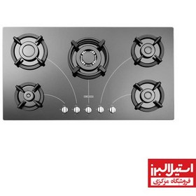 تصویر اجاق گاز صفحه ای استیل البرز مدل5958i Steel Alborz Gas Hub -5 Burner G-5958i