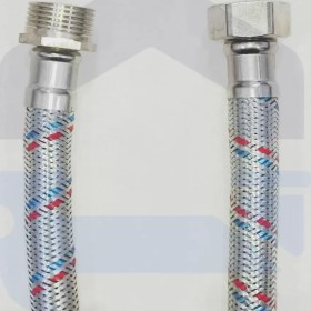تصویر شیلنگ پکیج رابط 3/4 طول 40 سانت روکش استیل 