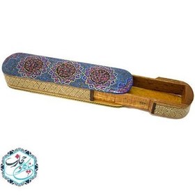 تصویر قلمدان خاتم کاری طرح تذهیب 