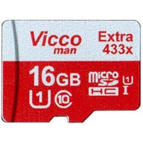 تصویر کارت حافظه microSDHC ویکومن 433X کلاس 10 استاندارد UHS-I U1 ظرفیت 16 گیگ 