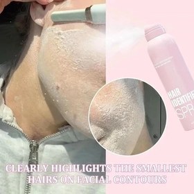 تصویر اسپری شیو صورت پودری به همراه 4 عدد تیغ اصلاح hair identifier spray