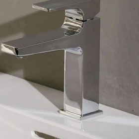 تصویر شیر روشویی پایه کوتاه هانسگروهه hansgrohe مدل Metropol کد 32507000 Hansgrohe Metropol Single lever basin mixer 110 with lever handle and push-open waste set