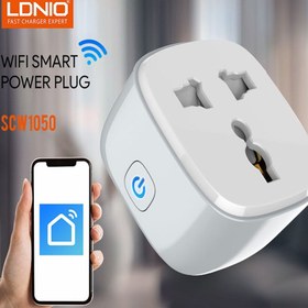 تصویر مبدل هوشمند تایمردار 3 به 2 مدل SCW1050 الدنیو Ldnio scw1050 power socket 