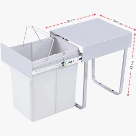 تصویر سطل زباله تک مخزنه ریلی متوسط (23لیتری) – میشا/Misha 
